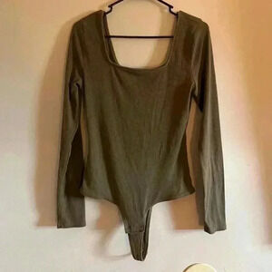 Madewell Square-Neck Thong Bodysuit